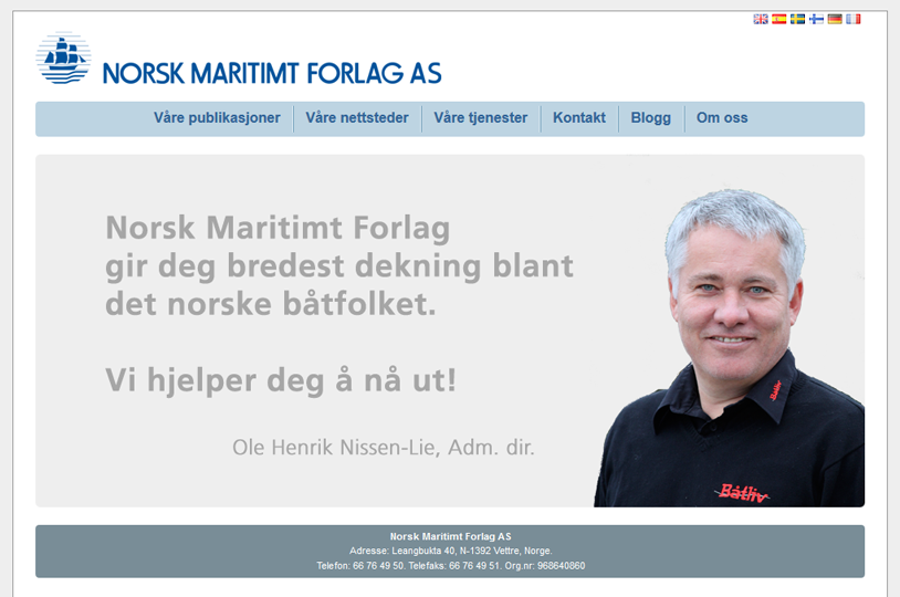 Norsk Maritimt Forlag AS website