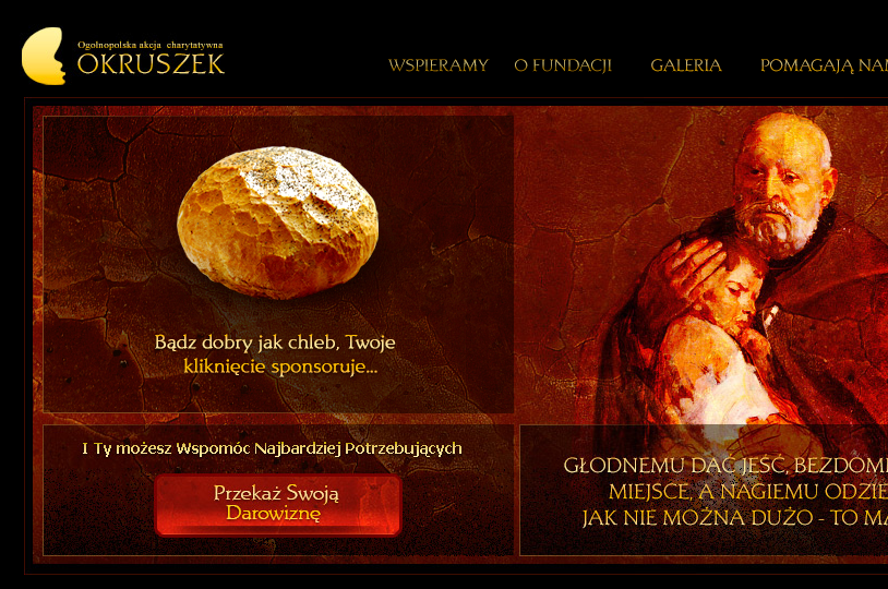 okruszek.org.pl towarzystwo pomocy św Brata Alberta website